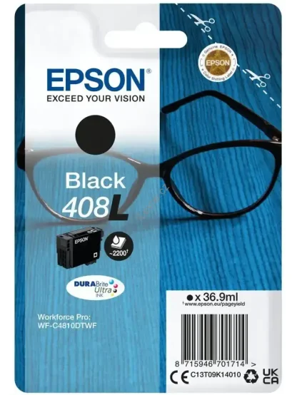 EPSON inkoustová náplň Singlepack 408L DURABrite Ultra Ink/ C4810DTWF/ Černá