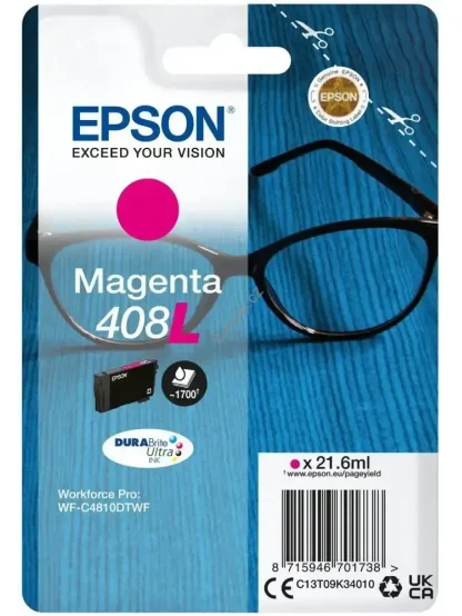 EPSON inkoustová náplň Singlepack 408L DURABrite Ultra Ink/ C4810DTWF/ Magenta