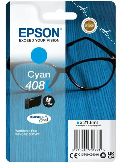 EPSON inkoustová náplň Singlepack 408L DURABrite Ultra Ink/ C4810DTWF/ Modrá