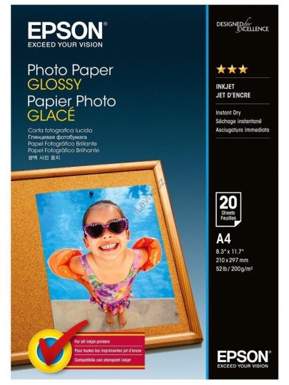 EPSON Photo Paper Glossy A4, 20 listů