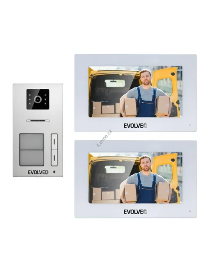 DoorPhone AP2-2 drátový videotelefon pro dva byty s aplikací, bílý