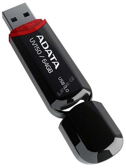 Flashdisk ADATA DashDrive Value UV150 64GB, USB 3.0, černá