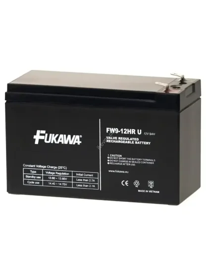 FUKAWA olověná baterie FW 9-12 HRU do UPS APC/ AEG/ EATON/ Powerware/ 12V/ 9Ah/ životnost 5 let/ Faston F2-6,3mm