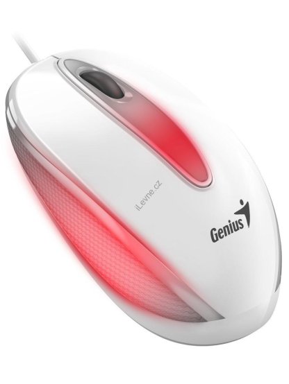 GENIUS DX-Mini Pure White/ drátová/ 1000 dpi/ USB/ bílá/ RGB LED