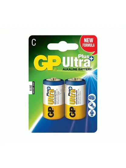 GP alkalická baterie 1,5V C (LR14) Ultra Plus 2ks blistr