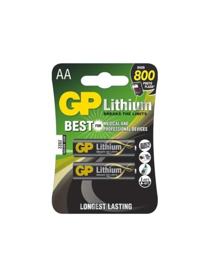 GP lithiová baterie 1,5V AA (FR6) 2ks blistr