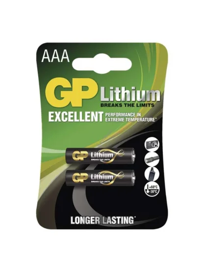 GP lithiová baterie 1,5V AAA (FR03) 2ks