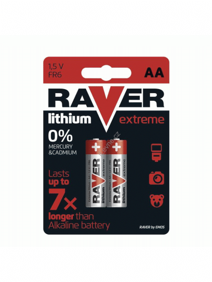 GP lithiová baterie 1,5V RAVER AA (R6) Extreme 2ks blistr