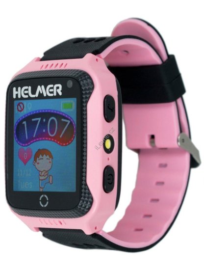 HELMER dětské hodinky LK 707 s GPS lokátorem/ dotykový display/ IP65/ micro SIM/ kompatibilní s Android a iOS/ růžové