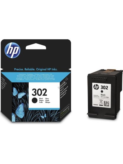 HP inkoustová kazeta 302 černá F6U66AE originál