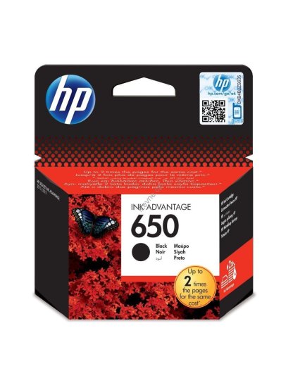 HP inkoustová kazeta 650 černá CZ101AE originál