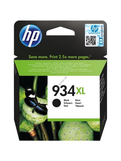 HP inkoustová kazeta 934XL černá C2P23AE originál