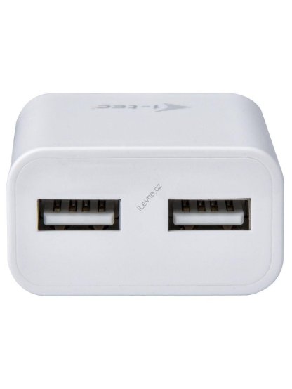 i-tec univerzální USB nabíječka/ 2x USB/ 110V-240V/ 2400mAh/ bílá