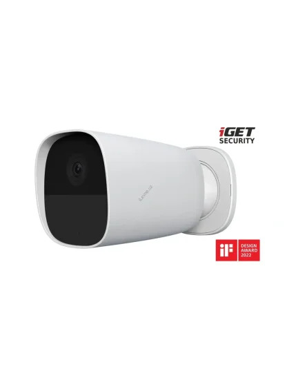 iGET SECURITY EP26 White - WiFi bateriová FullHD kamera, IP65, zvuk,samostatná a pro alarm M5-4G CZ