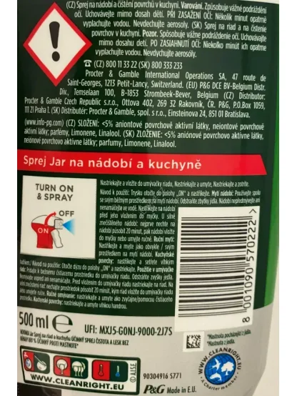 Jar Power 3v1 univerzální čistící prostředek sprej 1x500ml
