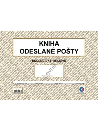 Kniha odeslané pošty Baloušek ET 360