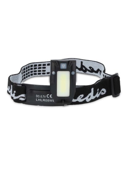 LED čelovka/ 180 lm/ napájení z baterie/ napájení z USB/ 3.7 V DC/ včetně baterií/ dobíjecí/ černá