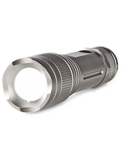 LED svítilna/ napájení z baterie/ 4,5 V DC/ 5 W/ 330 lm/ dosah 200 m/ šedá