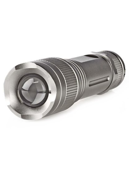 LED svítilna/ napájení z baterie/ 4,5 V DC/ 5 W/ 330 lm/ dosah 200 m/ šedá