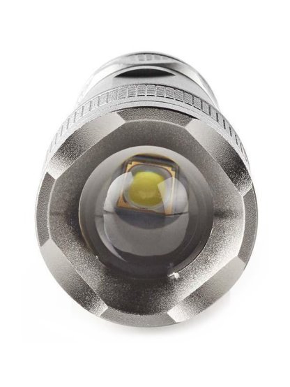 LED svítilna/ napájení z baterie/ 4,5 V DC/ 5 W/ 330 lm/ dosah 200 m/ šedá