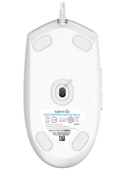 Logitech herní myš G102 LIGHTSYNC/ optická/ 6 tlačítek/ 8000dpi/ USB/ bílá