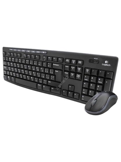Logitech set MK270/ Bezdrátová klávesnice + myš/ 2.4GHz/ USB přijímač/ CZ/ černý
