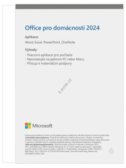 Microsoft Office pro studenty a domácnosti 2024 Czech Medialess