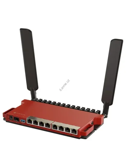 MikroTik L009UiGS-2HaxD-IN, ARM CPU, 512MB RAM, Wi-Fi 6 (802.11ax), 8x GLAN, PoE in/out, SFP, USB 3.0, L5