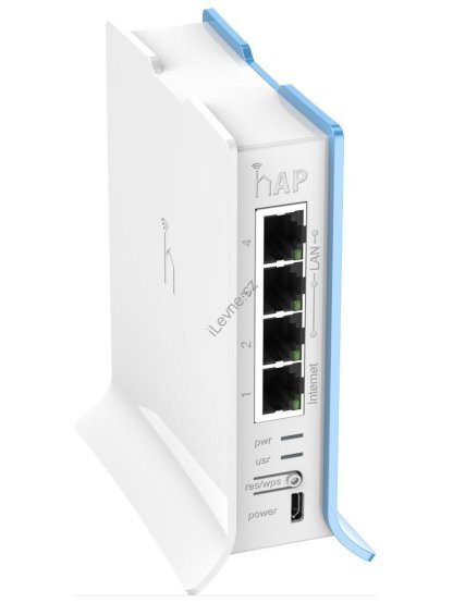 MikroTik RouterBOARD RB941-2nD-TC, hAP-Lite, 650Mhz CPU, 32MB RAM, 4xLAN, 2.4Ghz 802b/g/n, ROS L4, case, PSU