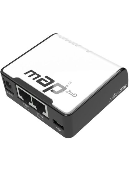 MikroTik RouterBOARD RBmAP2nD, RouterOS L4, 2xLAN, plast. krabice, napájecí adaptér