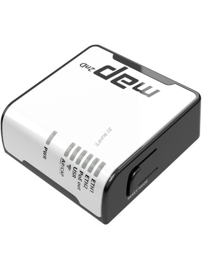 MikroTik RouterBOARD RBmAP2nD, RouterOS L4, 2xLAN, plast. krabice, napájecí adaptér