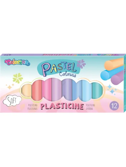 modelovací hmota - plastelína Pastel, kulatá, 12 barev