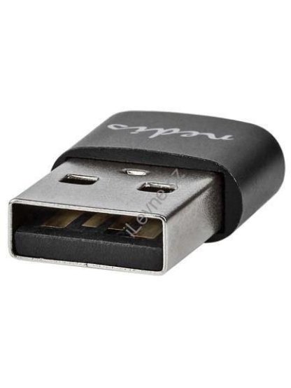NEDIS adaptér USB/ konektory USB 2.0 A – USB-C zásuvka/ černý/ blistr