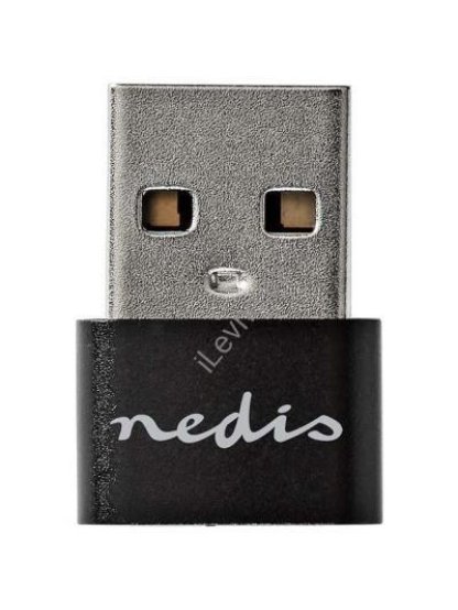 NEDIS adaptér USB/ konektory USB 2.0 A – USB-C zásuvka/ černý/ blistr