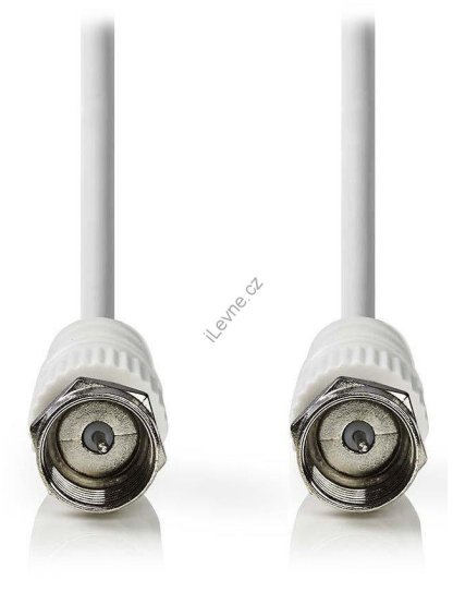 NEDIS kabel anténní/ F zástrčka - F zástrčka/ bílý/ 1,5m