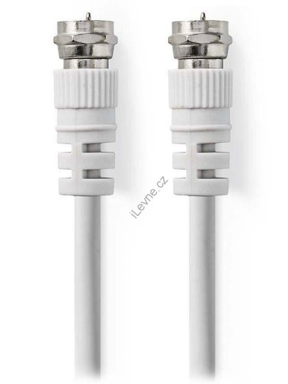 NEDIS kabel anténní/ F zástrčka - F zástrčka/ bílý/ 1,5m