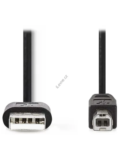 NEDIS kabel USB 2.0/ zástrčka USB-A - zástrčka USB-B/ k tiskárně apod./ černý/ bulk/ 2m