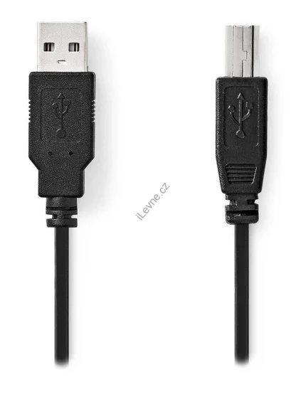 NEDIS kabel USB 2.0/ zástrčka USB-A - zástrčka USB-B/ k tiskárně apod./ černý/ bulk/ 2m