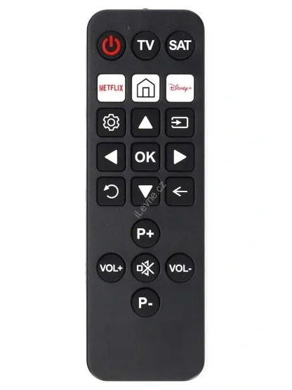 NEDIS předprogramovaný univerzální dálkový ovladač pro seniory/ 2 zařízení/ kompatibilní se všemi televizory