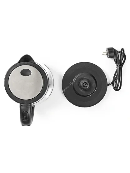 NEDIS rychlovarná konvice KAWK320EGS/ objem 1,7 l/ otáčení o 360°/ spotřeba 2200 W/ sklo/ transparentní