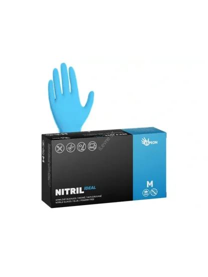 Nitrilové rukavice NITRIL IDEAL 100 ks - nepudrované, vel. M, modré, 3.5 g
