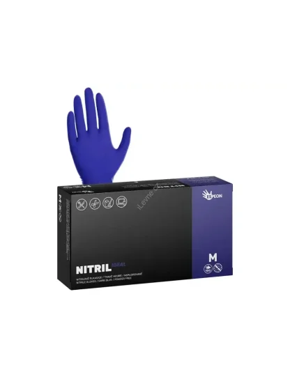 Nitrilové rukavice NITRIL IDEAL 100 ks - nepudrované, vel. M, tmavě modré, 3.5 g