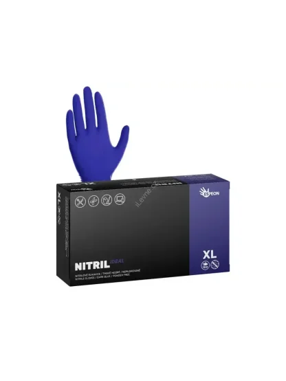 Nitrilové rukavice NITRIL IDEAL 100 ks - nepudrované, vel. XL, tmavě modré, 3.5 g