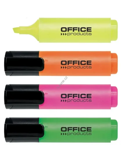 Office Products zvýrazňovače, š. stopy 2-5 mm, sada 4 barev