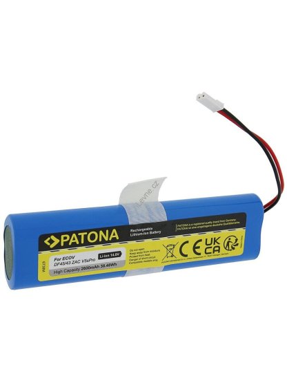 PATONA baterie pro robotický vysavač Ecovacs Deebot DF45/iLife V50/V5s/V8s 2600mAh, Li-lon 14,8V