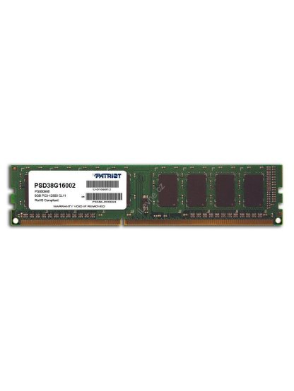 PATRIOT 8GB DDR3 1600MHz / DIMM / CL11 / SL PC3-12800