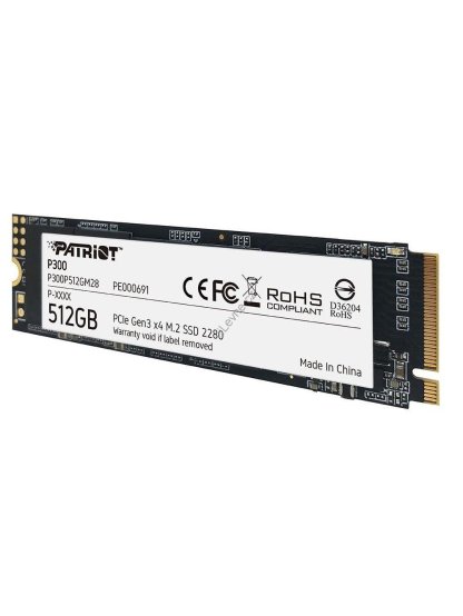PATRIOT P300 512GB SSD / Interní / M.2 PCIe Gen3 x4 NVMe 1.3 / 2280