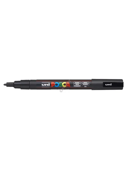 PC-3M akrylový popisovač Posca, 0,9-1,3 mm, černý (24)
