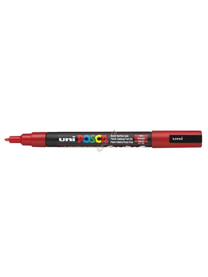 PC-3M akrylový popisovač Posca, 0,9-1,3 mm, červený (15)