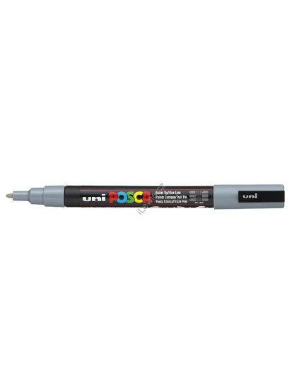 PC-3M akrylový popisovač Posca, 0,9-1,3 mm, šedý (37)